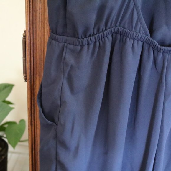 Divided by H&M Navy Lace Open Back Romper with Pockets! - Picture 9 of 16